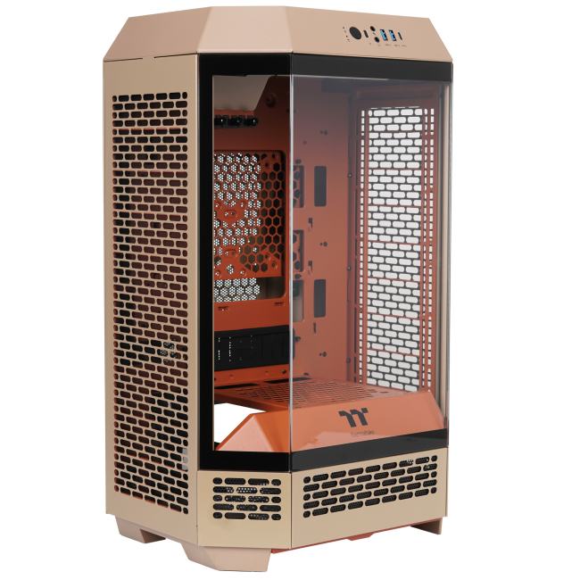 CA-1Y4-00SGWN-00 Корпус Thermaltake The Tower 300 коричневый без БП miniITX 8x120mm 6x140mm 2xUSB3.0  audio bott PSU