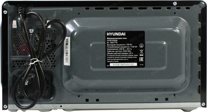 Hyundai <HYM-D3030> Микроволновая печь  (700Вт, 20л, LCD)