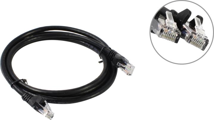 Патч-корд UTP кат.6, 1.5м, RJ45, черный, iOpen (ANP612B-BK-1.5M)