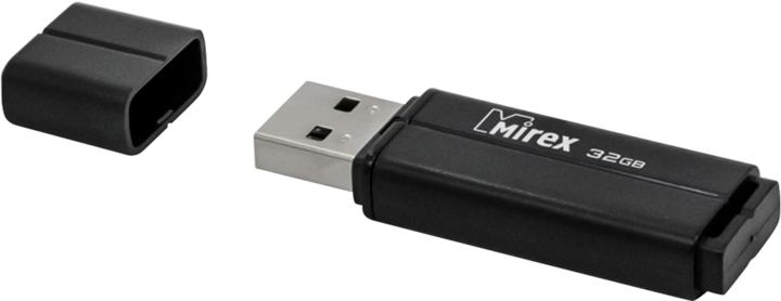 Флеш накопитель 32Gb USB 2.0 Mirex Line, черный (13600-FMULBK32)