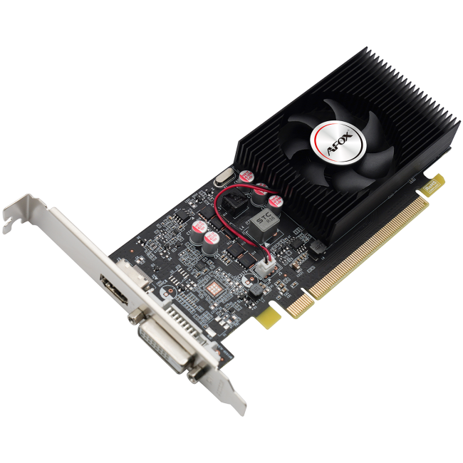AF1030-4096D4L7 Afox Видеокарта Afox GT1030 4GB GDDR4 64bit DVI HDMI 1FAN  LP  RTL