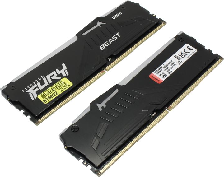 Kingston Fury Beast RGB <KF552C40BBAK2-16> DDR5 DIMM 16Gb  KIT  2*8Gb  <PC5-41600> CL40