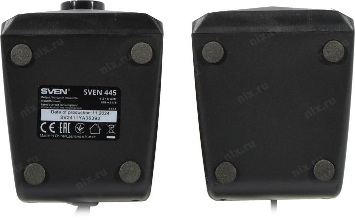 Колонки SVEN 445 Black (2x3W,  питание от USB)