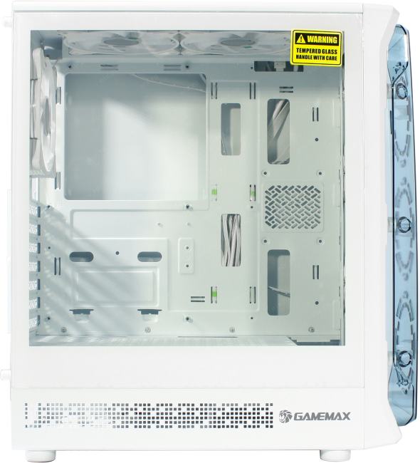 Miditower GameMax <StarLight 2 AW White> ATX  без  БП,  с окном