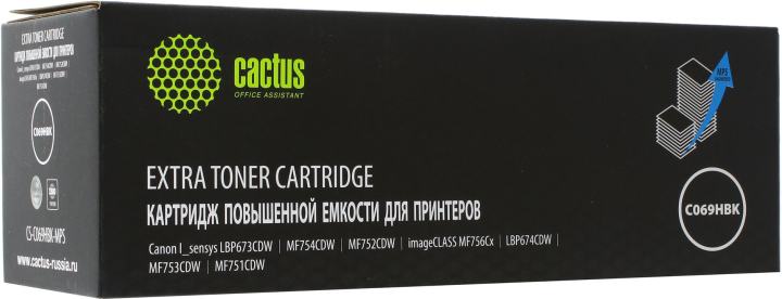 Картридж Cactus CS-C069HBK-MPS Black для  Canon i-SENSYS MF752/MF754
