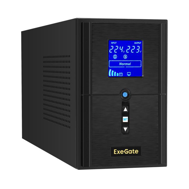 UPS 1500VA ExeGate SineTower <SZ-1500> <EX295988RUS> LCD, USB, Schuko,  без  АКБ