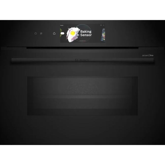 Компактная духовка с микроволновой печью Bosch CMG978NB1 Accent line. 45.5x59.5x54.8  см, 45л, дисплей