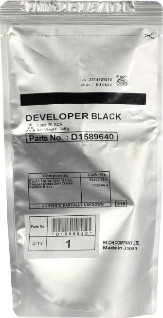 Расходные материалы Ricoh D1589640 Девелопер тип К Aficio MP2001/2001L/2001SP/2501L/2501SP, (60000стр)