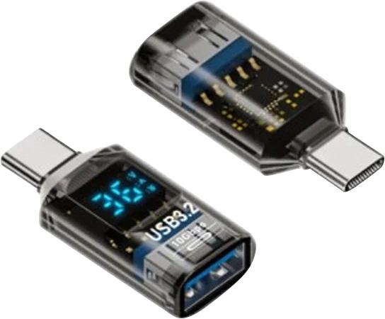 KS-881СA Адаптер-переходник USB-C M в USB-A F с  дисплеем KS-is (KS-881CA)