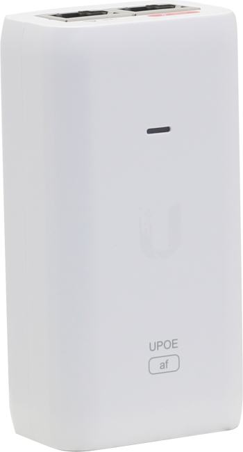 Блок питания Ubiquiti U-POE-AF Ubiquiti (уличный блок питания) для внешних точек доступа Ubiquiti, вход: 48В, 802.3af, выход: 18В, 0.7А, гигабитный Ethernet порт