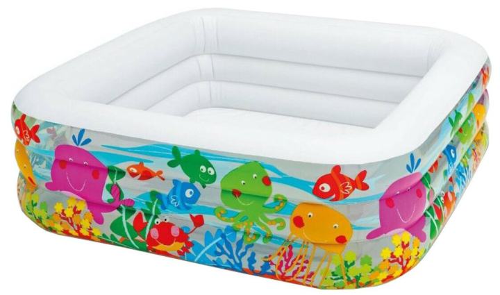 Бассейн Intex 57471, надувной Аквариум, 424л, 159x159x50см