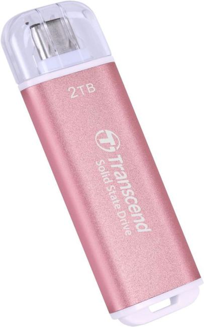 Transcend TS2TESD300P Внешний твердотельный диск Transcend, 2TB, External SSD, ESD300P, USB 10Gbps, Type  C,  Pink