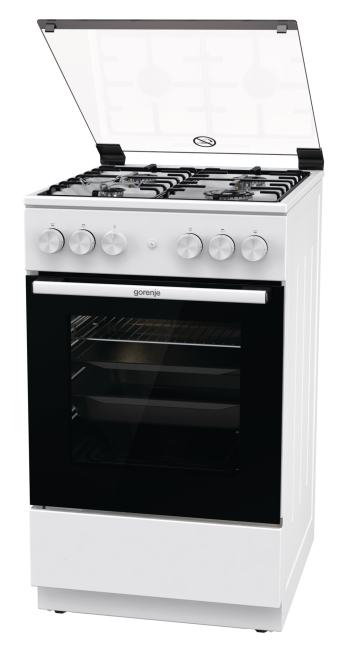 Плита газовая Gorenje GGI5A21WH белый, конфорок 4 газовых, духовка 67 л, 50 см x 85 см x 59.4 см