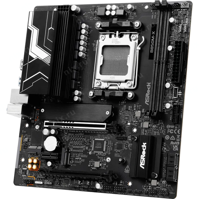 ASROCK B850M-X R2.0, AM5, B850, 2*DDR5, 4*SATA, 2*M.2, 2*USB 2.0, 3*USB 3.2, Type-C, 2*PCIx16,  1*M.2  (Key  E), HDMI+DP,