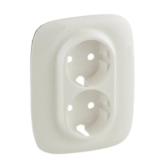 Панель лицевая Legrand 754959 Valena ALLURE - для двойной силовой розетки 2х2К+З, жемчуг
