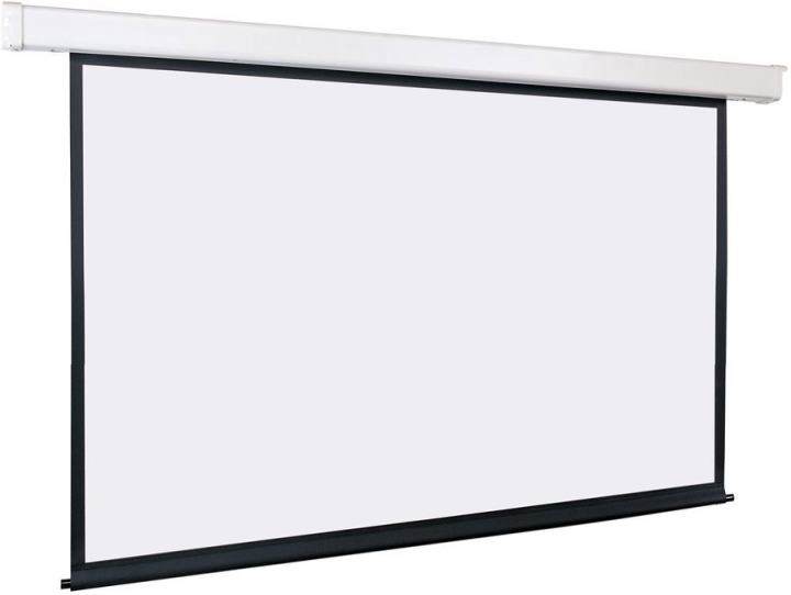 [LMC-100118] с электропр. Lumien Master Control 147x200 см Matte White черн. кайма сверху 35  см  16:9