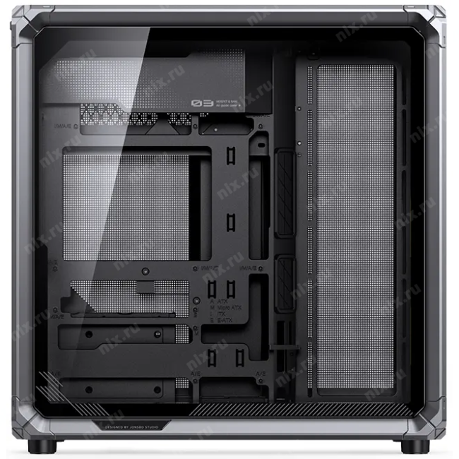 Корпус JONSBO X400 PRO Gray, TG (aquarium),  mini-ITX,  mATX,  ATX, серый