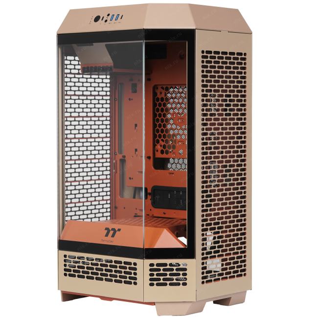 CA-1Y4-00SGWN-00 Корпус Thermaltake The Tower 300 коричневый без БП miniITX 8x120mm 6x140mm 2xUSB3.0  audio bott PSU