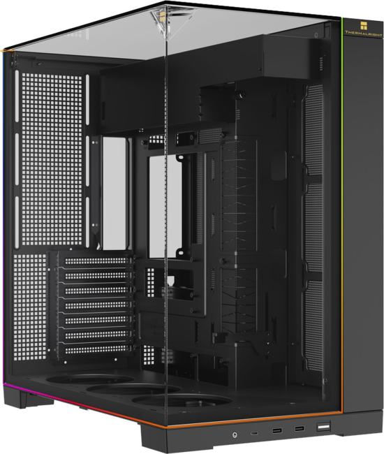 TRA70AB Thermalright Корпус TR-A70 ARGB / Black / TG / ARGB Strip / USB TYPE-C / W/O fans /  ATX / TRA70AB
