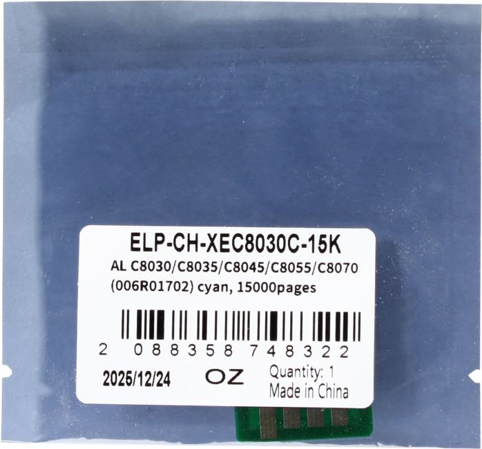<ELP-CH-XEC8030C-15K> Чип Xerox AltaLink C8030/C8035/C8045/C8055/C8070  (006R01702) Cyan, 15K