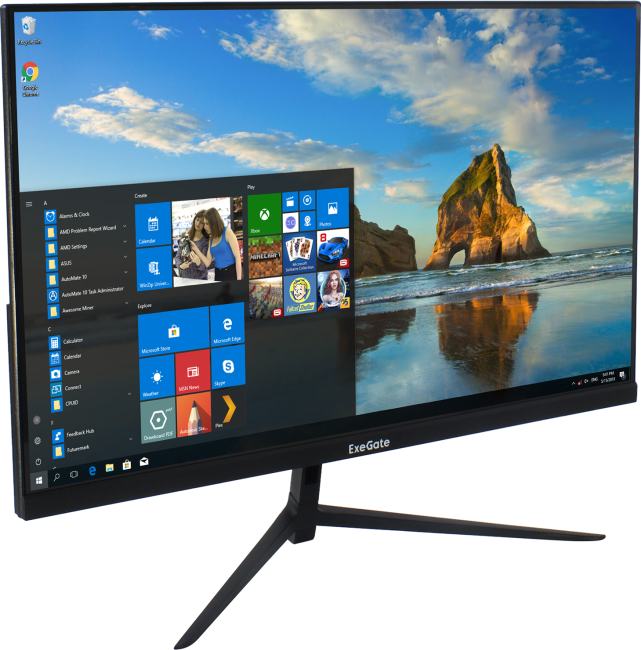 LCD ExeGate 23.8" EH2407 SuperView черный {IPS 1920x1080 100Hz 5ms 16:9 250cd 1000:1 178/178 D-Sub HDMI VESA} [EX298353RUS]