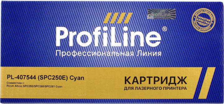 Картридж ProfiLine PL-407544 (SPC250E) для принтеров Ricoh Aficio SPC250/SPC260/SPC261 Голубой 1600 копий