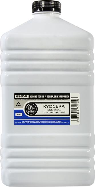 Тонер B&W  KPR-215-1K (Kyocera Universal  TK-3130/3190/3170/3200/1110/1120/1150/1160/1170/1200) 1 кг