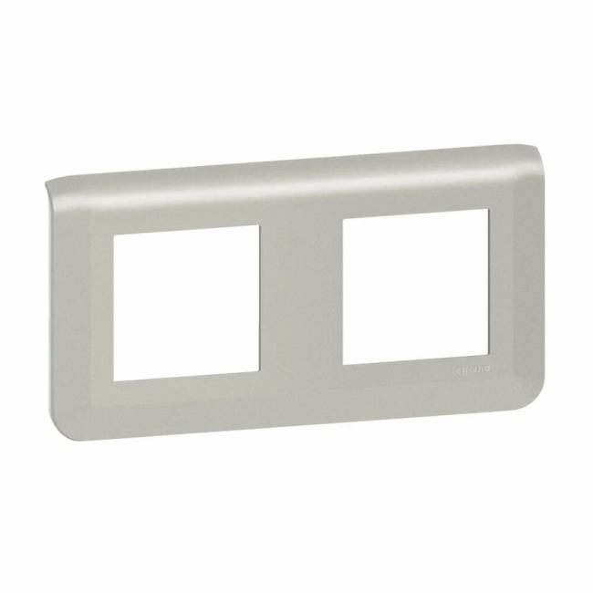 Рамка  Legrand 079304L - Программа Mosaic - 2Х2 модуля, алюминий