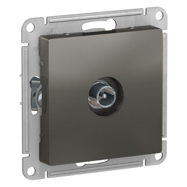 Розетка Systeme Electric ATN000991 AtlasDesign, TV,  оконечная  1DB,  механизм, сталь
