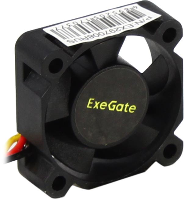 Exegate EX297008RUS Вентилятор 12B DC ExeGate ExtraSilent ES03010S3P (30x30x10 мм, Sleeve bearing (подшипник скольжения), 3pin, 10000RPM, 27dBA)