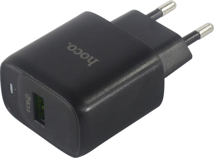 Hoco C140A Smart Set Black <627825> Зарядное устройство USB (Вых. DC5/9/12V,  USB, Кабель USB-C)