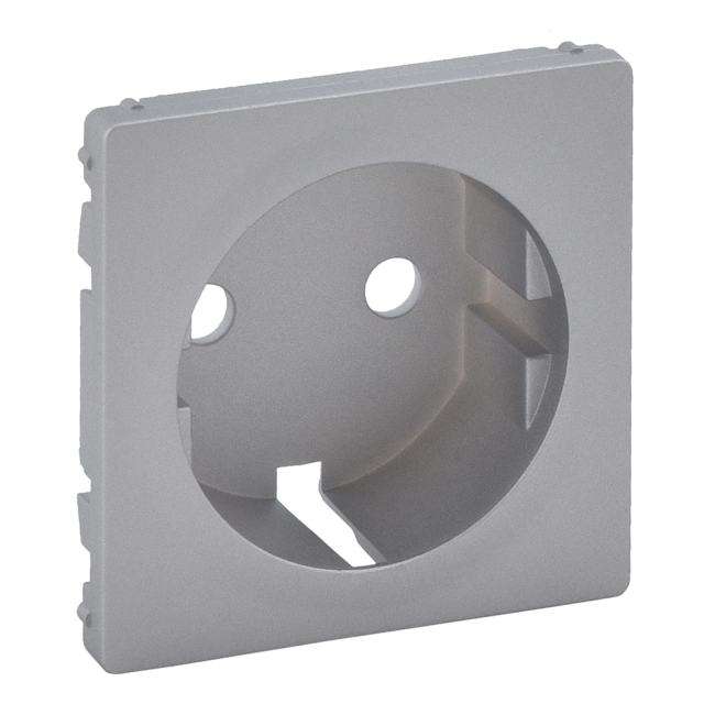 LEGRAND 755202 Valena LIFE Лицевая панель розетки  2К+З Алюминий (755202)