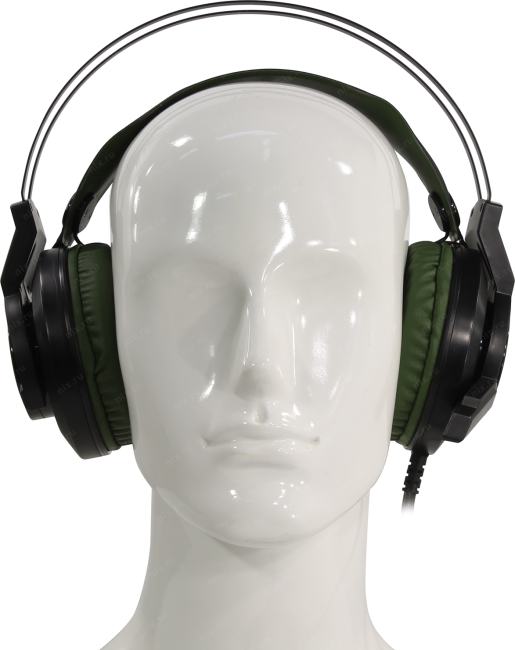 Наушники с микрофоном Bloody J450 Army Green (7.1, шнур 1.8м, USB, с  регулятором  громкости)