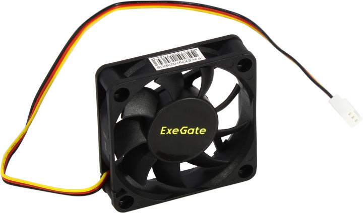 Exegate EX297029RUS Вентилятор 12В DC ExeGate ExtraPower EP06015S3P (60x60x15 мм, Sleeve bearing (подшипник скольжения), 3pin, 4800RPM, 32dBA)