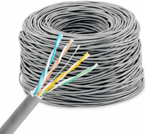 Кабель сетевой KingPrice KP-utp-c5e-0.4mm-CU-305m UTP 4 пары cat.5E solid 0.40мм  Cu 305м серый
