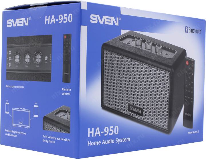 Колонка SVEN HA-950 Black (60W, Bluetooth,  USB, MicroSD, ПДУ)