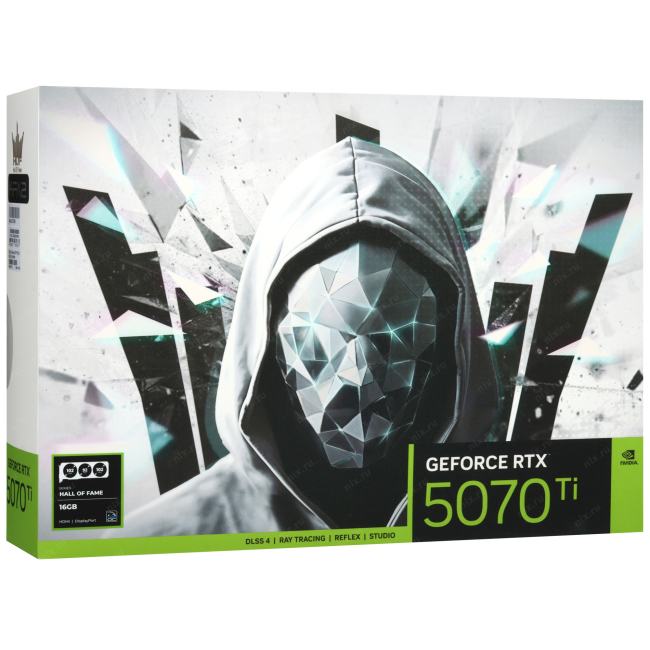 57IZN6MDDPWK KFA2 RTX 5070 Ti HOF OC Style White [PCIe 5.0,GPU 2295 МГц,16 ГБ GDDR7,256 бит,3 x,]