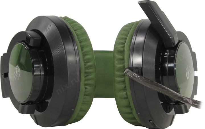 Наушники с микрофоном Bloody J450 Army Green (7.1, шнур 1.8м, USB, с  регулятором  громкости)
