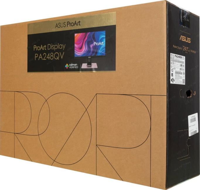 24.1" ASUS ProArt PA248QV Black с поворотом экрана (LCD, 1920x1200, D-Sub, HDMI, DP,  USB3.0  Hub)