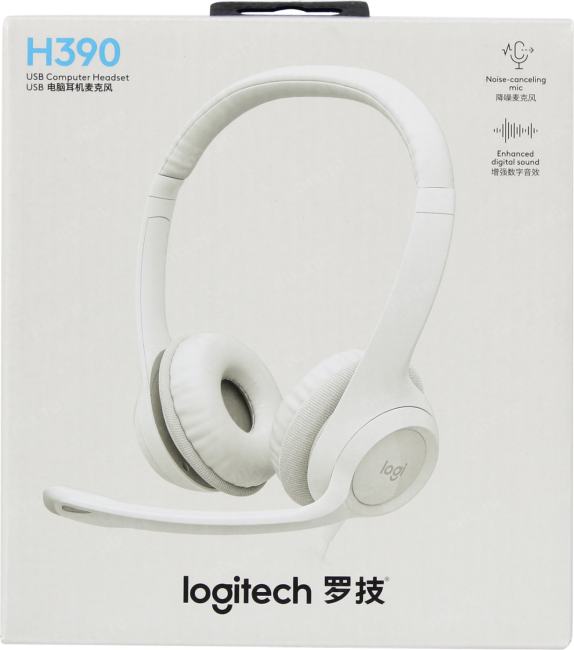 Logitech USB Headset H390  (USB, наушники с микрофоном,  с рег.громкости) <981-001288>