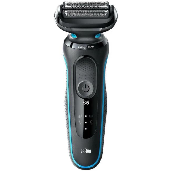 Бритва сетчатая Braun Series 5 51-M1000s  реж.эл.:3 питан.:аккум. черный/бирюзовый