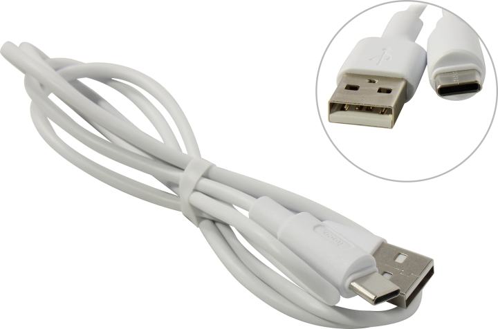 Hoco <X25 Type-C 1M White> Кабель USB  2.0 AM-->USB-C 1м