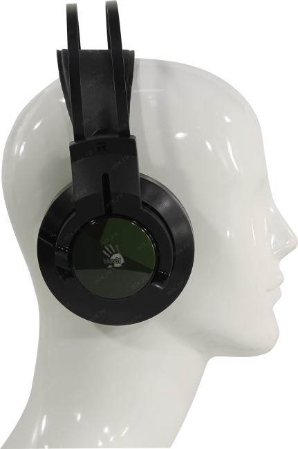 Наушники с микрофоном Bloody J450 Army Green (7.1, шнур 1.8м, USB, с  регулятором  громкости)