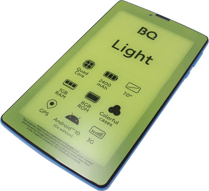 УЦЕНКА BQ Light <BQ-7083G  Light Blue> /1Gb/8Gb/3G/GPS/Andr10/7"