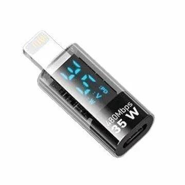 KS-859 Адаптер переходник Lightning M в USB-C F  KS-is (KS-859) дисплей