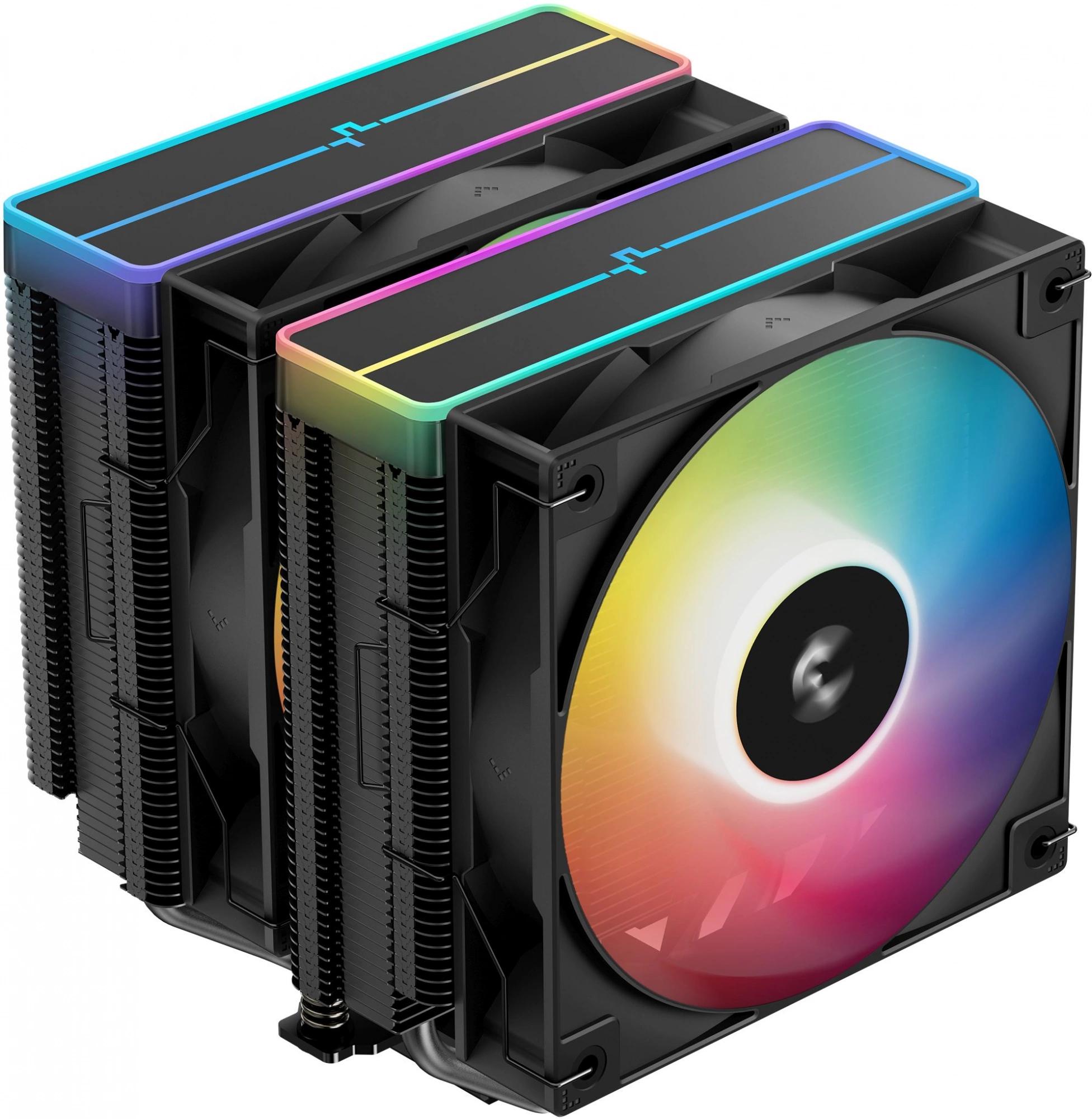 Кулер Deepcool AG620 BK ARGB V2 R-AG620-BKAMMN-GJD, 2×120мм, ARGB, 260Вт