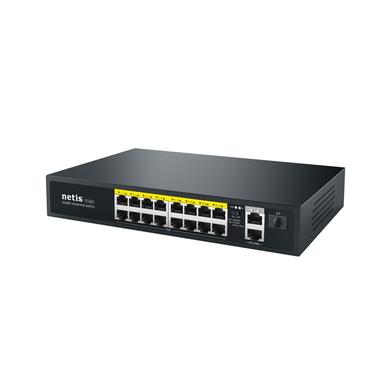 Коммутатор/ Коммутатор Netis P116GH (L2) 16x100Мбит/с 2x1Гбит/с 1SFP 16PoE 16PoE+ 240W неуправляемый