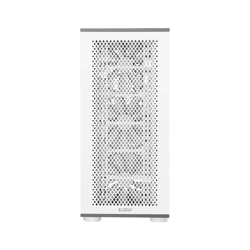 Корпус без блока питания/ Case PCCooler ME200 MESH WH, Midi-Tower, TG, Mesh, 3x120mm ARGB, 1xUSB-A 3.0 + 2xUSB-A 2.0, E-ATX, ATX, mATX, mITX White