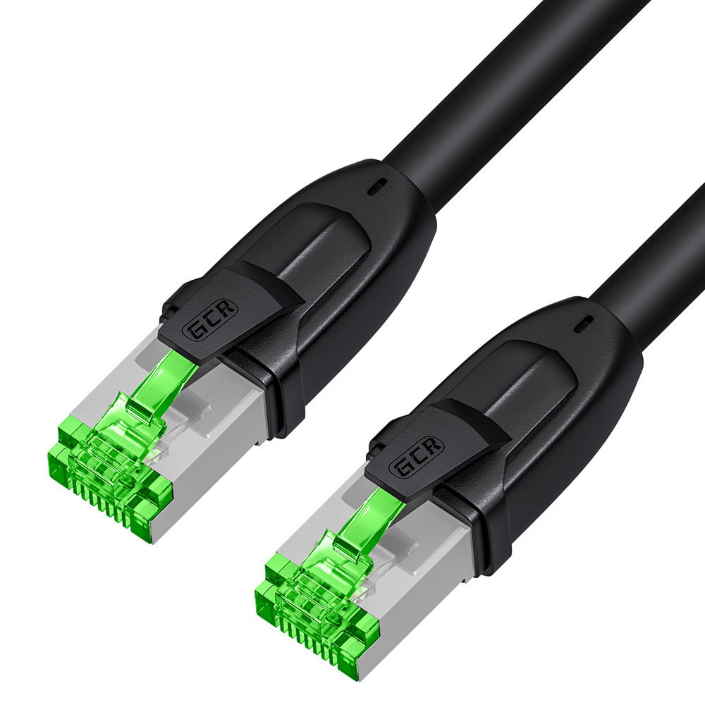 GCR PRO Патч-корд LSZH PROF прямой 30.0m, UTP медь кат.6А, черный, 26 AWG, ethernet high speed 10 Гбит/с, RJ45, T568B