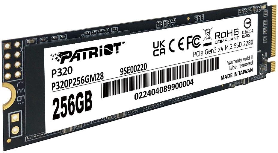 Твердотельный накопитель Patriot PCIe 3.0 x4 256GB P320P256GM28 P320 M.2 2280 [P320P256GM28]